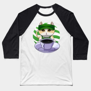 American Shorthair Cat Lover Coffee Barista Baseball T-Shirt